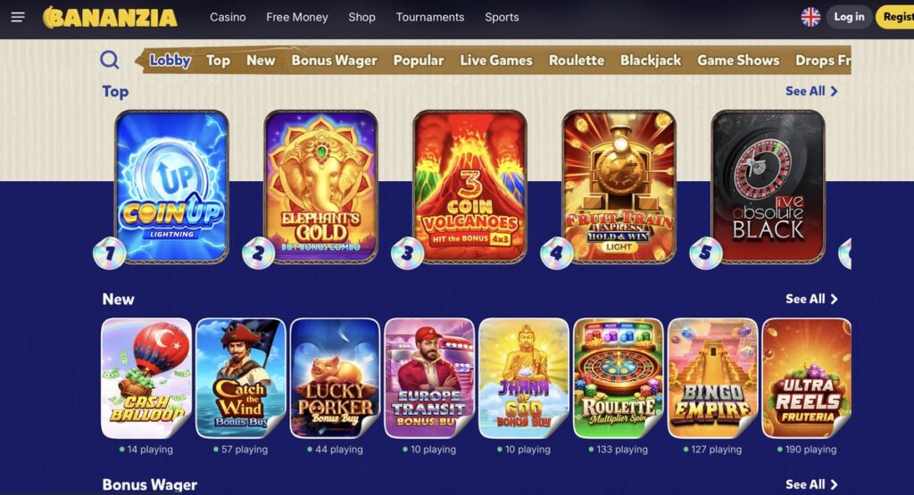 Bananzia Casino - Best Credit Card Casino Of The Month (August Selection)
